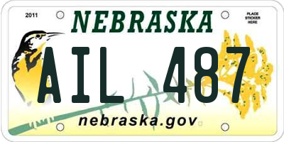 NE license plate AIL487