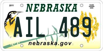 NE license plate AIL489