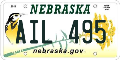 NE license plate AIL495