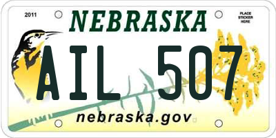 NE license plate AIL507