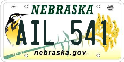 NE license plate AIL541