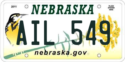 NE license plate AIL549