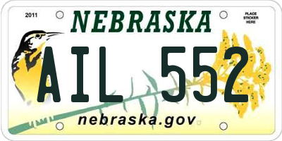 NE license plate AIL552