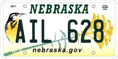 NE license plate AIL628