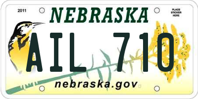 NE license plate AIL710