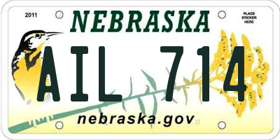 NE license plate AIL714