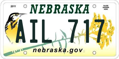 NE license plate AIL717