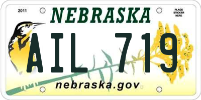 NE license plate AIL719