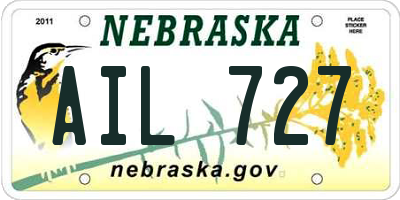 NE license plate AIL727