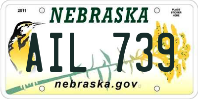 NE license plate AIL739