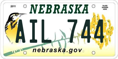 NE license plate AIL744