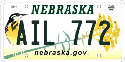 NE license plate AIL772