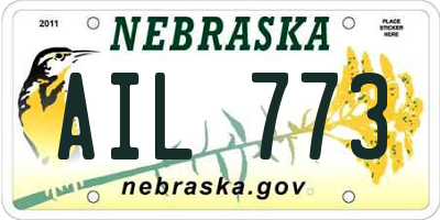 NE license plate AIL773