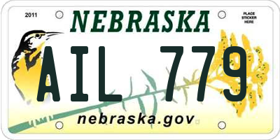 NE license plate AIL779