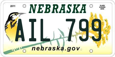 NE license plate AIL799