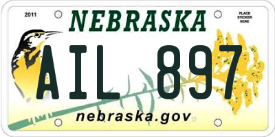 NE license plate AIL897