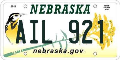 NE license plate AIL921