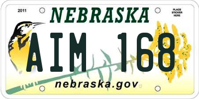 NE license plate AIM168