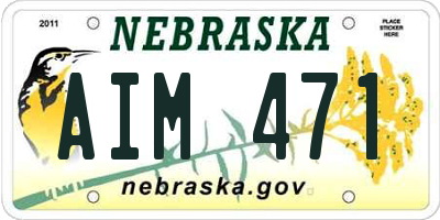 NE license plate AIM471