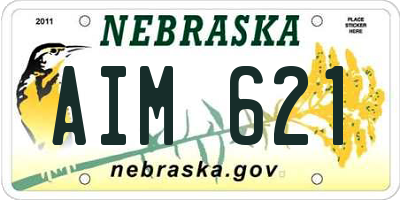 NE license plate AIM621