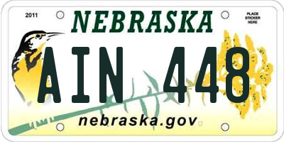 NE license plate AIN448