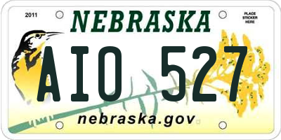 NE license plate AIO527