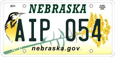 NE license plate AIP054