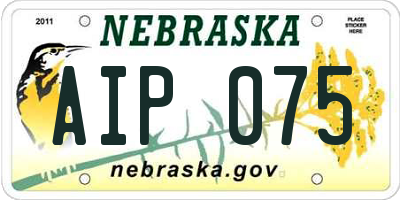 NE license plate AIP075