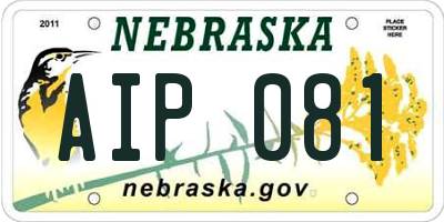 NE license plate AIP081
