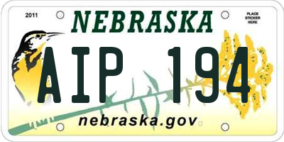 NE license plate AIP194