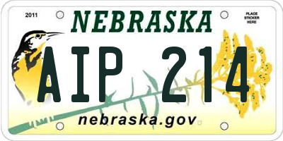 NE license plate AIP214