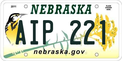 NE license plate AIP221