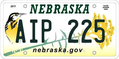 NE license plate AIP225