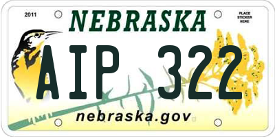 NE license plate AIP322