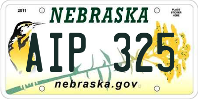 NE license plate AIP325