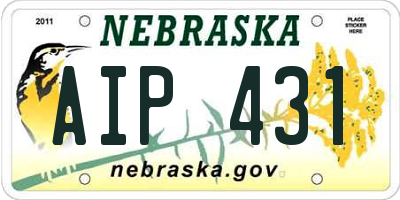 NE license plate AIP431