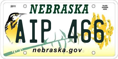 NE license plate AIP466