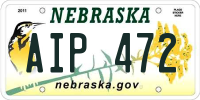 NE license plate AIP472