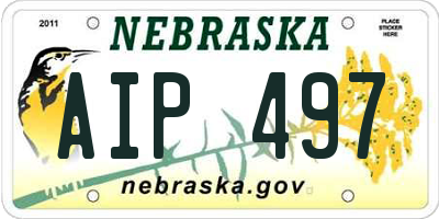 NE license plate AIP497