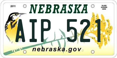 NE license plate AIP521
