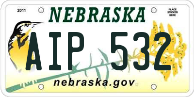 NE license plate AIP532