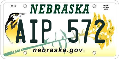 NE license plate AIP572