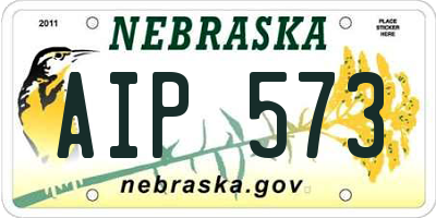 NE license plate AIP573