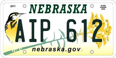 NE license plate AIP612