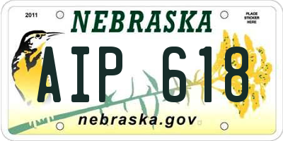 NE license plate AIP618