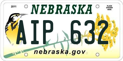 NE license plate AIP632