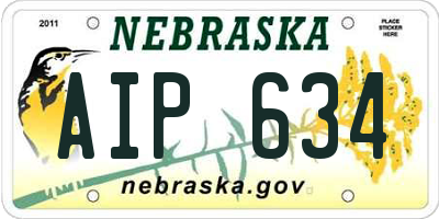 NE license plate AIP634