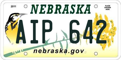 NE license plate AIP642