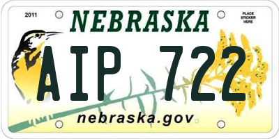 NE license plate AIP722