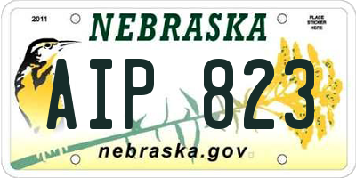 NE license plate AIP823